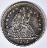 1840-O SEATED LIBERTY HALF DIME AU