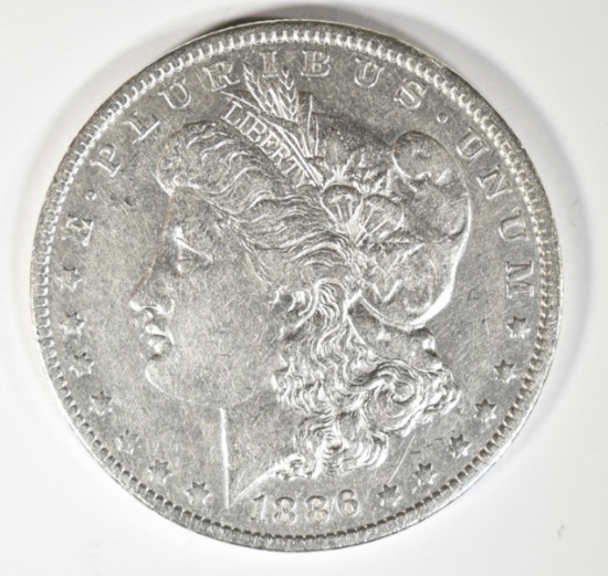 1886-O  MORGAN DOLLAR AU