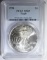 1998 AMERICAN SILVER EAGLE PCGS MS-69