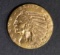 1909 $5 GOLD INDIAN  CH/GEM BU