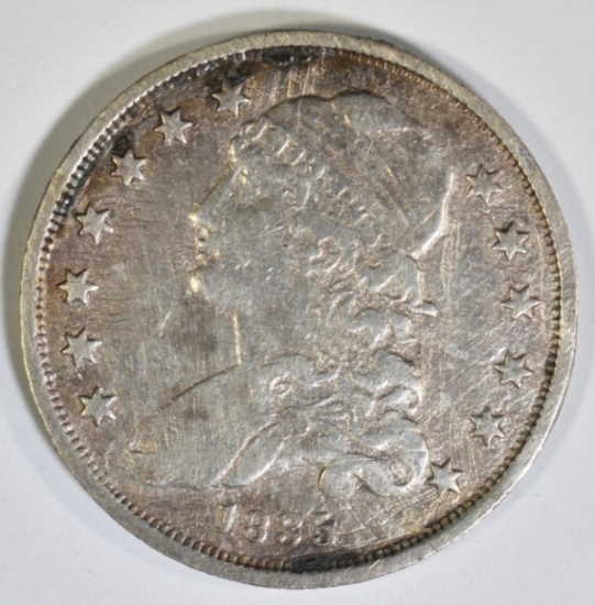 1835 BUST QUARTER XF CORRODED