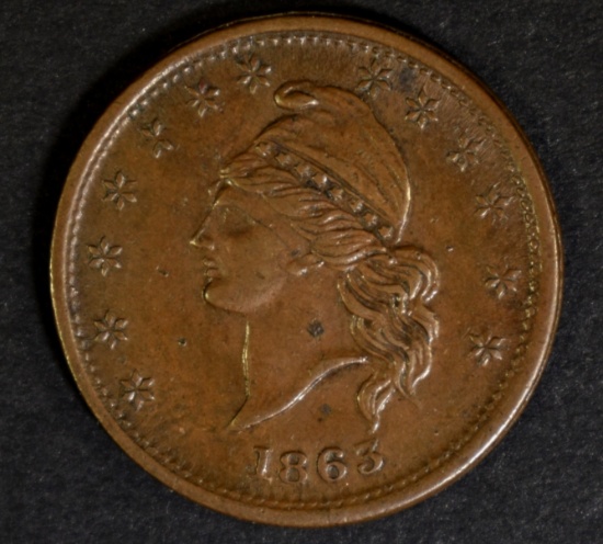 1863 PATRIOTIC CIVIL WAR TOKEN