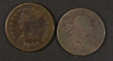 LOT OF 2 HALF CENTS: