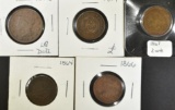 LOT OF 5 TYPE COINS: