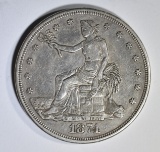 1874-CC TRADE DOLLAR XF