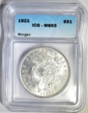 1921 MORGAN DOLLAR ICG MS-65