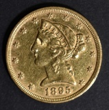 1895 $5.00 GOLD LIBERTY XF