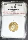 1996 $10 GOLD EAGLE  CCGS PERFECT GEM