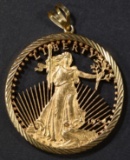 1924 $20 SAINT GAUDENS GOLD CARVED IN TO JEWELRY