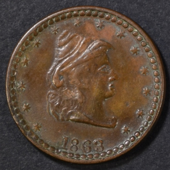 1863 CIVIL WAR TOKEN OUR NAVY