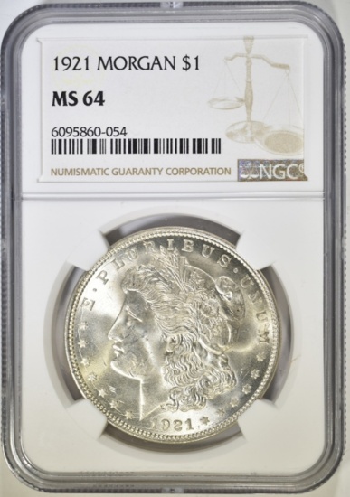 1921 MORGAN DOLLAR  NGC MS 64