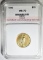 1996 $10 AMERICAN GOLD EAGLE, CCGS PERFECT GEM BU