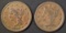 1842 FINE & 1847 VF LARGE CENTS