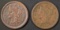 (2) 1851 LARGE CENTS  XF