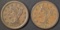 1852 XF & 1854 VF LARGE CENTS