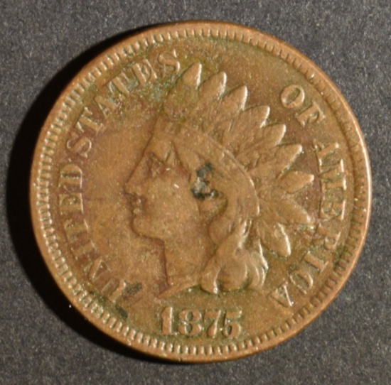 1875 INDIAN HEAD CENT VF