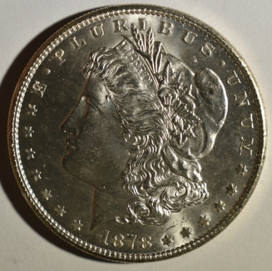 1878-S MORGAN DOLLAR CH/GEM BU PL REVERSE