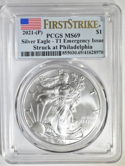 2021-(P) T-1 EMERG  ASE PCGS MS-69 1st STRIKE