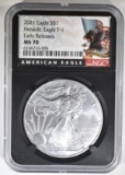 2021 T-1 AMERICAN SILVER EAGLE  NGC MS-70