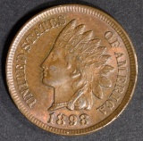 1898 INDIAN HEAD CENT CH/GEM BU RB