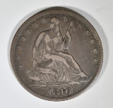 1846 SEATED LIBERTY HALF DOLLAR  XF
