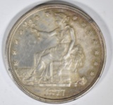 1877-S TRADE DOLLAR  CH BU LIGHT OLD HAIRLINES