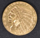 1908 GOLD $2.5 INDIAN  CH/GEM BU