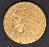 1914 GOLD $2.5 INDIAN  CH/GEM BU