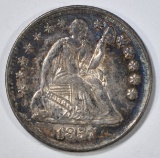 1857 SEATED LIBERTY HALF DIME AU