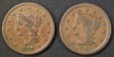 1842 FINE & 1847 VF LARGE CENTS