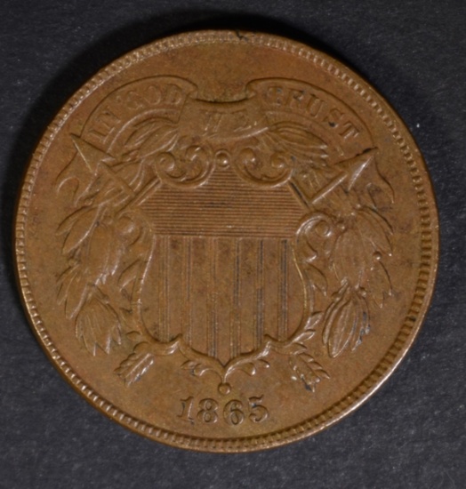 1865 2-CENT PIECE XF