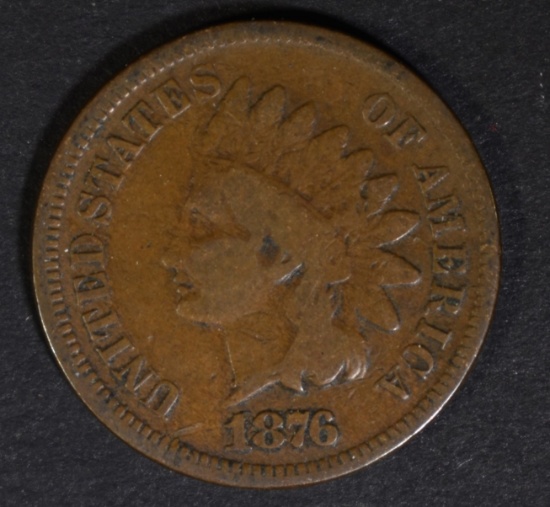 1876 INDIAN CENT VG