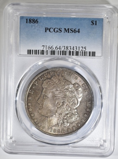 1886 MORGAN DOLLAR PCGS  MS-64