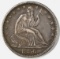 1856-S SEATED LIBERTY HALF DOLLAR XF