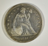 1841 SEATED LIBERTY DOLLAR  AU