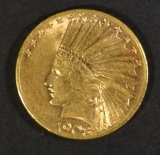 1908-S $10 GOLD INDIAN  CH AU/UNC
