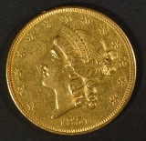 1851-O $20 GOLD LIBERTY  NICE BU