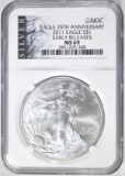2011 AMERICAN SILVER EAGLE  NGC MS-69