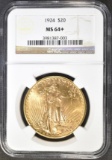 1924 $20 SAINT GAUDENS GOLD NGC MS-64+ NICE!