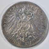 1914 PRUSSIA 3 MARK COIN
