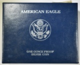 2007-W PROOF AMERICAN SILVER EAGLE ORIG BOX/COA
