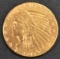 1914-D $2.5 GOLD INDIAN  VERY CH BU