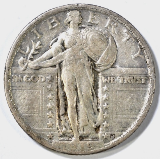 1919 STANDING LIBERTY QUARTER XF