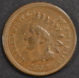 1867 INDIAN HEAD CENT  XF/AU