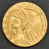 1926 $2.5 GOLD INDIAN  GEM BU