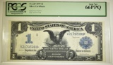1899 $1 SILVER CERTIFICATE BLACK EAGLE  PCGS 66PPQ