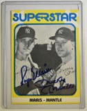 MICKEY MANTLE/ROGER MARIS SIGNED CARD