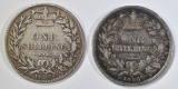 1865 & 1883 BRITISH SILVER SHILLINGS