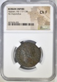 AD 117-138 HADRIAN  AE DUPONDIUS  NGC CH F