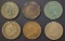 LOT OF 6 INDIAN HEAD CENTS:
